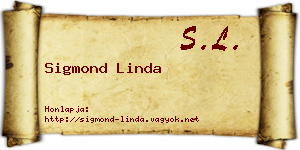 Sigmond Linda névjegykártya